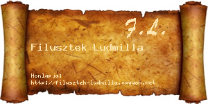 Filusztek Ludmilla névjegykártya